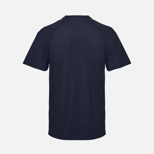 Футболка спортивная унисекс Vortex, темно-синяя фото 3