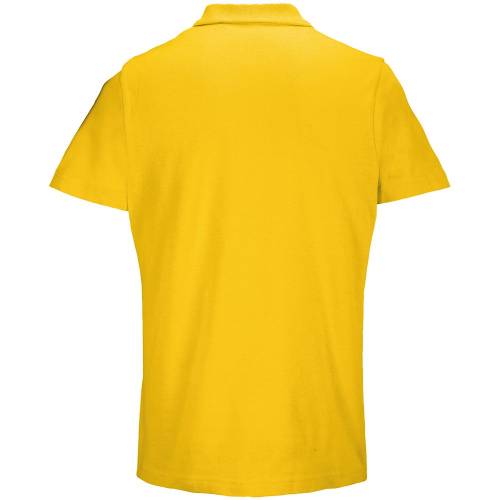 Рубашка поло унисекс Pulse, желтая фото 3