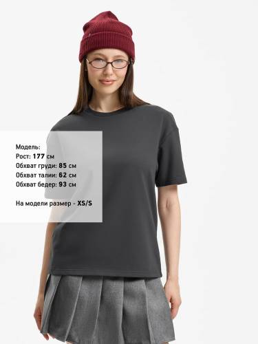 Футболка унисекс Durington, темно-серая (графит) фото 9