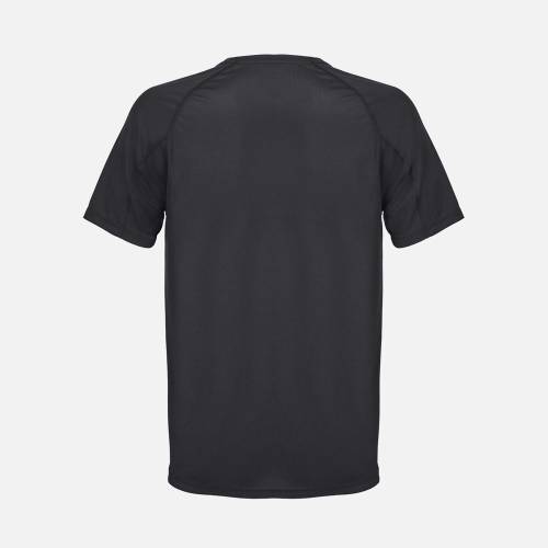 Футболка спортивная унисекс Vortex, черная фото 3