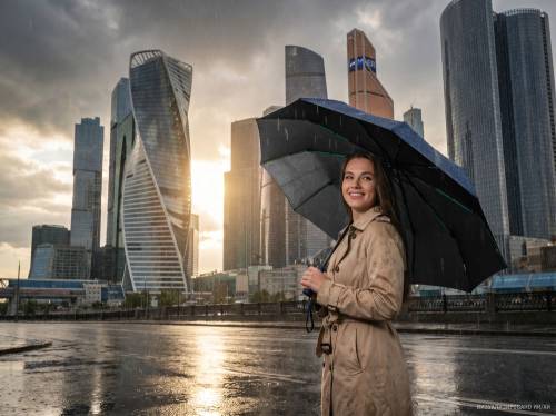 Зонт складной с УФ-защитой Ribstar, темно-синий фото 9