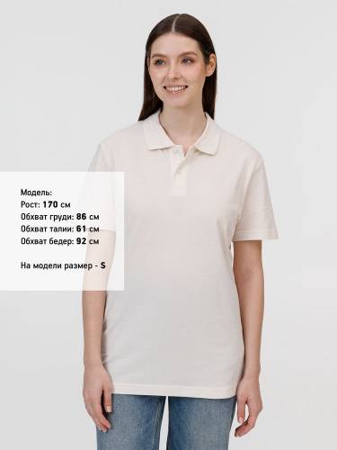 Рубашка поло унисекс Pulse, молочно-белая фото 8