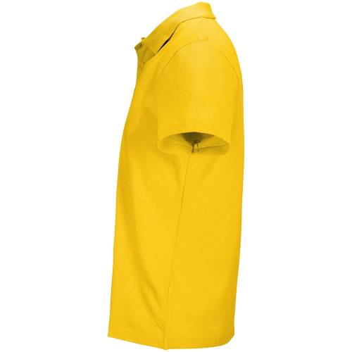 Рубашка поло унисекс Pulse, желтая фото 4