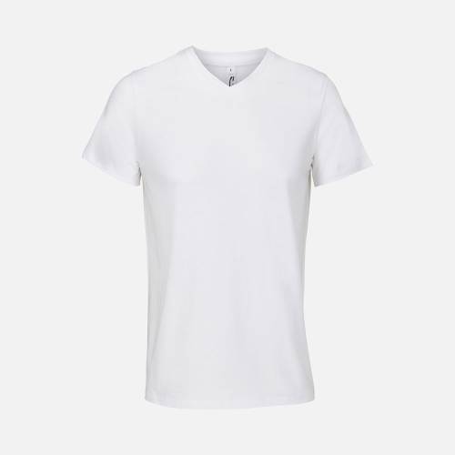 Футболка унисекс Regent с V-образным вырезом, белая