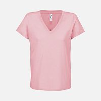Футболка женская Regent Women с V-образным вырезом, розовая (candy)