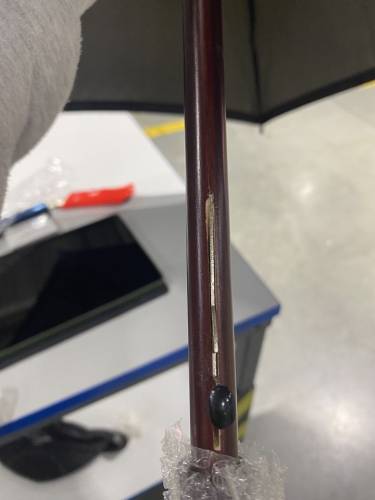 УЦЕНКА! Зонт-трость светоотражающий Reflect, черный фото 5