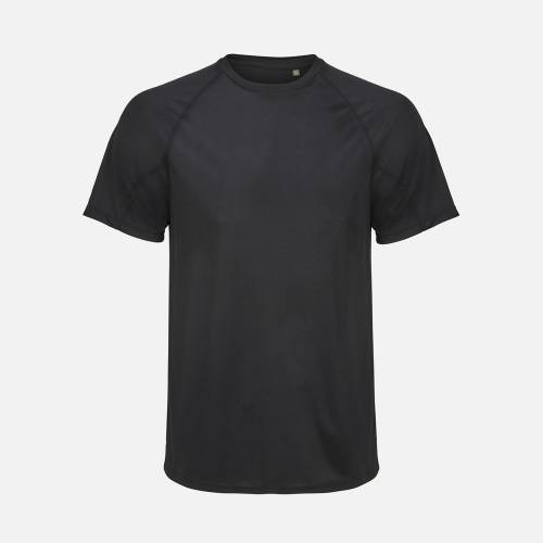 Футболка спортивная унисекс Vortex, черная фото 2