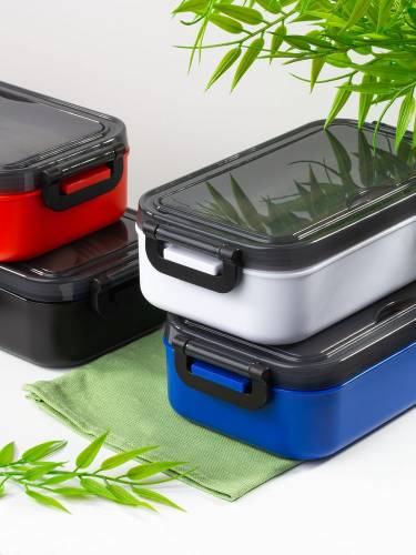 Ланчбокс Pranzo, красный с черным фото 9