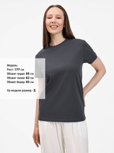 Футболка унисекс T-Bolka 200, темно-серая (графит) фото 9