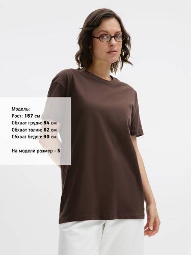 Футболка унисекс Regent 150, темно-коричневая (шоколад) фото 9