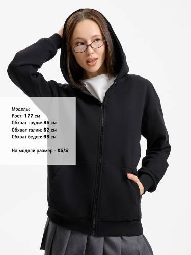 Толстовка унисекс оверсайз Sartoro, черная фото 7