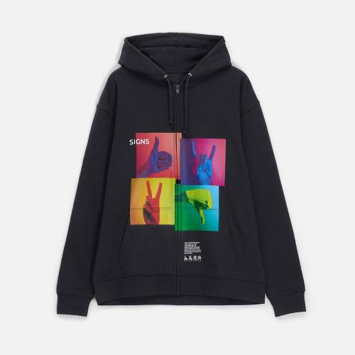 Толстовка унисекс Carter, черная фото 9