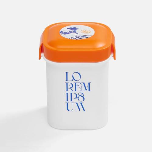 Ланчбокс для снеков Lunch Crunch, белый с оранжевым фото 5