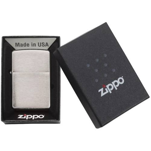 Зажигалка Zippo Classic Brushed, серебристая фото 3