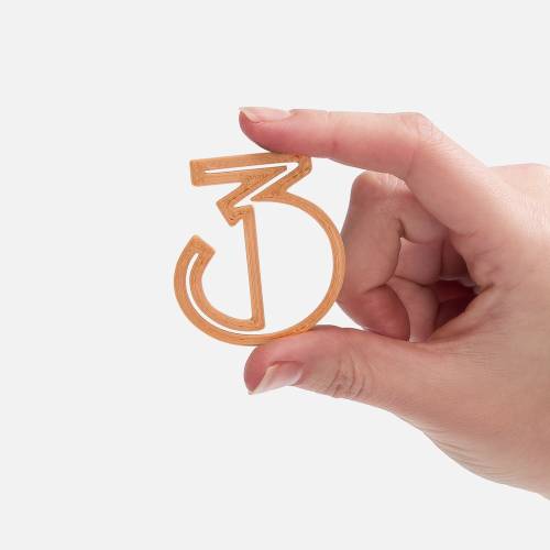 Подвеска Symbol, 3D-печать на заказ, цифра 3 фото 3