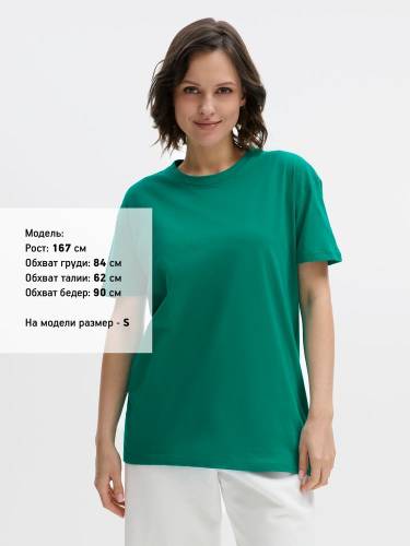 Футболка унисекс Regent 150, зеленая (изумрудная) фото 9