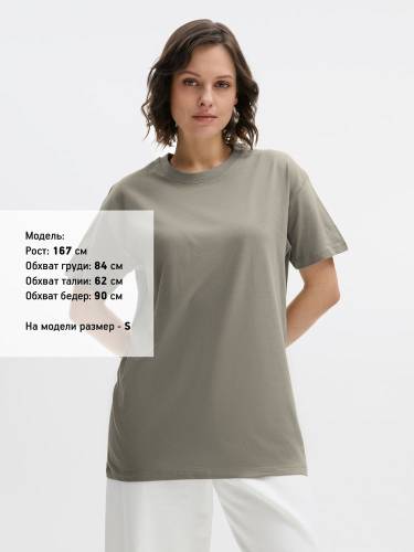 Футболка унисекс Regent 150, серая (стальная) фото 9