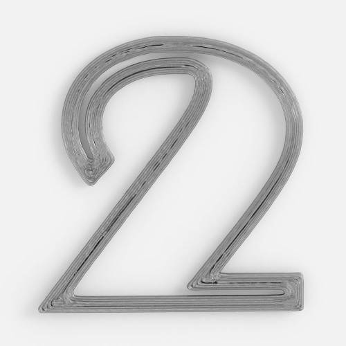 Подвеска Symbol, 3D-печать на заказ, цифра 2 фото 2