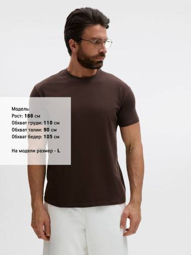 Футболка унисекс Regent 150, темно-коричневая (шоколад) фото 5