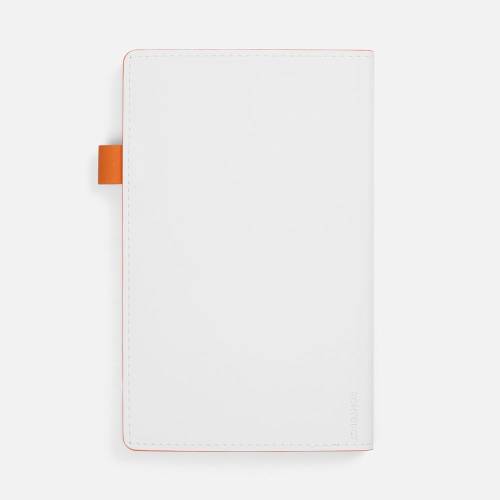 Ежедневник White Shall, недатированный, бело-оранжевый фото 3