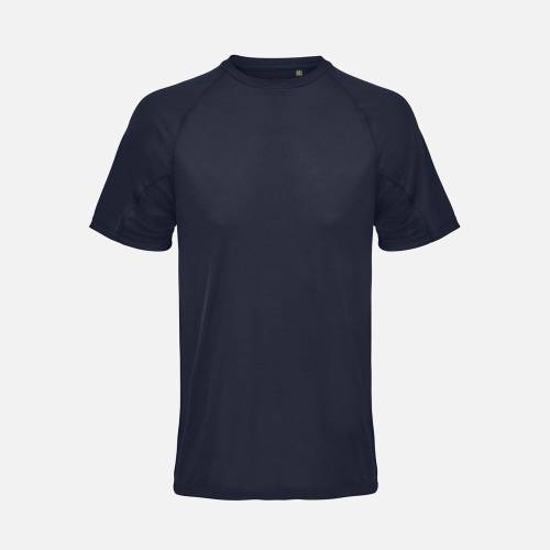 Футболка спортивная унисекс Vortex, темно-синяя фото 2