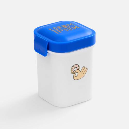 Ланчбокс для снеков Lunch Crunch, белый с синим фото 6