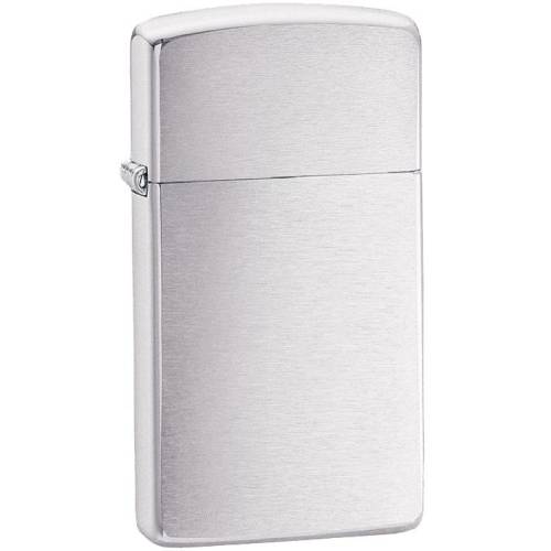 Зажигалка Zippo Slim Brushed, матовая серебристая фото 2