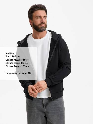 Толстовка унисекс оверсайз Sartoro, черная фото 12