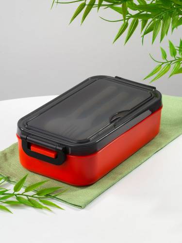 Ланчбокс Pranzo, красный с черным фото 7