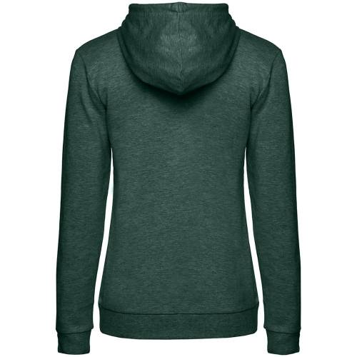 Толстовка с капюшоном женская Hoodie, темно-зеленый меланж фото 3