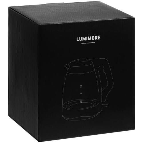 Электрический чайник Lumimore, стеклянный, серебристо-черный фото 8