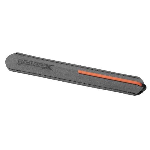 Шариковая ручка GrafeeX в чехле, черная с оранжевым фото 4