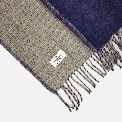 Плед Devika, синий с серым фото 5