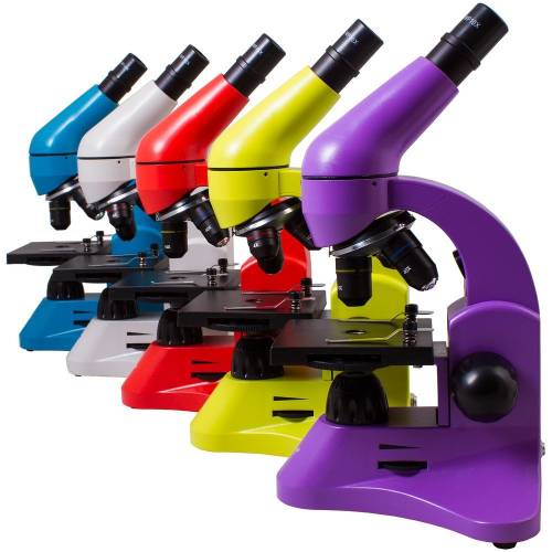 Монокулярный микроскоп Rainbow 50L с набором для опытов, фиолетовый фото 11