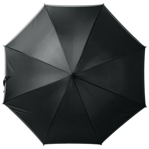 Зонт-трость светоотражающий Reflect, черный фото 3