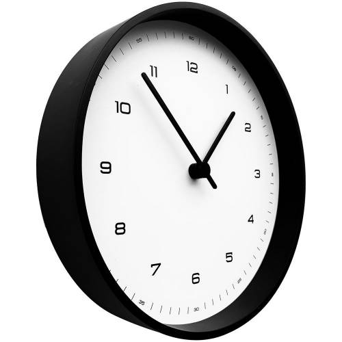 Часы настенные Flash, белые с черным фото 3