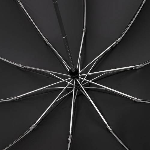 Зонт обратного сложения с ручкой-карабином Foldberry, серый фото 4