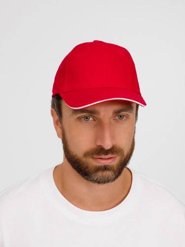 Бейсболка Buffalo, красная с белым фото 7 Бейсболка Buffalo, красная с белым фото 7