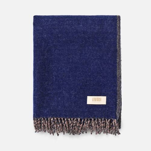 Плед Devika, синий с бежевым фото 2