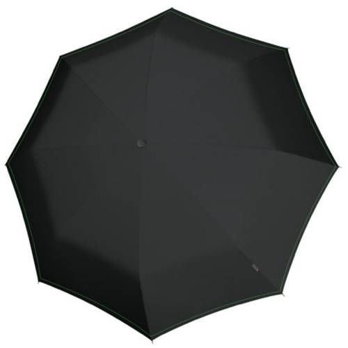 Зонт-трость U.900, черный с неоново-зеленым фото 2