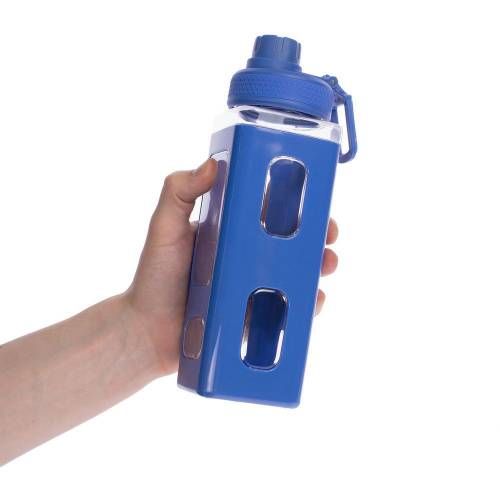 Бутылка для воды Square Fair, синяя фото 7