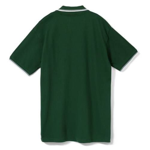 Рубашка поло мужская с контрастной отделкой Practice 270, зеленый/белый фото 3
