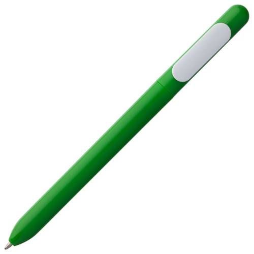 Ручка шариковая Swiper, зеленая с белым фото 3