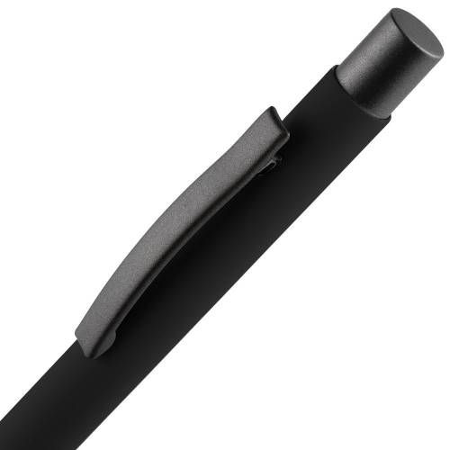 Ручка шариковая Atento Soft Touch, черная фото 5