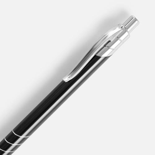 Ручка шариковая Undertone Metallic, черная фото 4