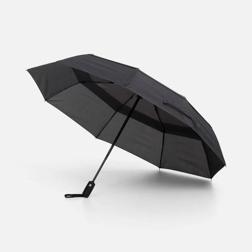 Складной зонт Dome Double с двойным куполом, серый фото 2