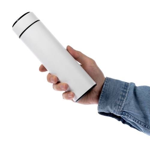 Смарт-бутылка с заменяемой батарейкой Long Therm, белая фото 8