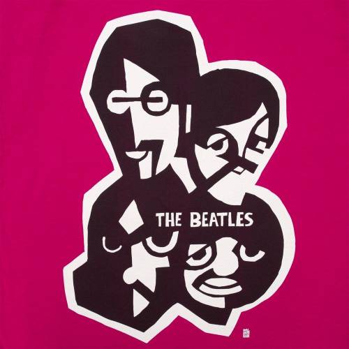 Футболка женская «Меламед. The Beatles», ярко-розовая (фуксия) фото 4