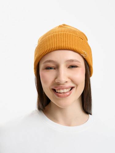 Шапка Ribelle, темно-желтая (горчичная) фото 5