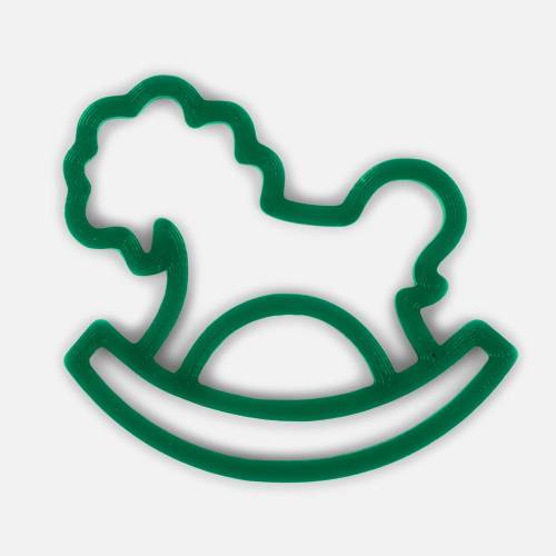 Подвеска «Лошадка-качалка», 3D-печать, зеленая